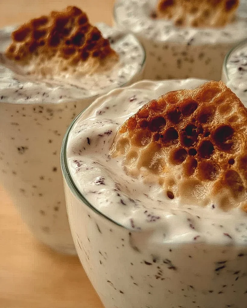 Schüssel mit hausgemachter Schaumkusscreme und frischen Zutaten