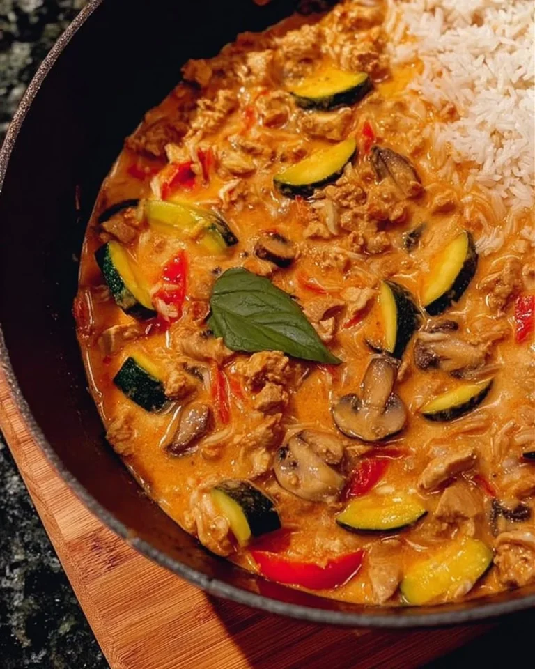Selbst gemachtes Thai Curry aus frischen Zutaten und Gewürzen.