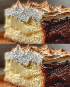 Schnitt von einem saftigen Tränchenkuchen auf einem Teller