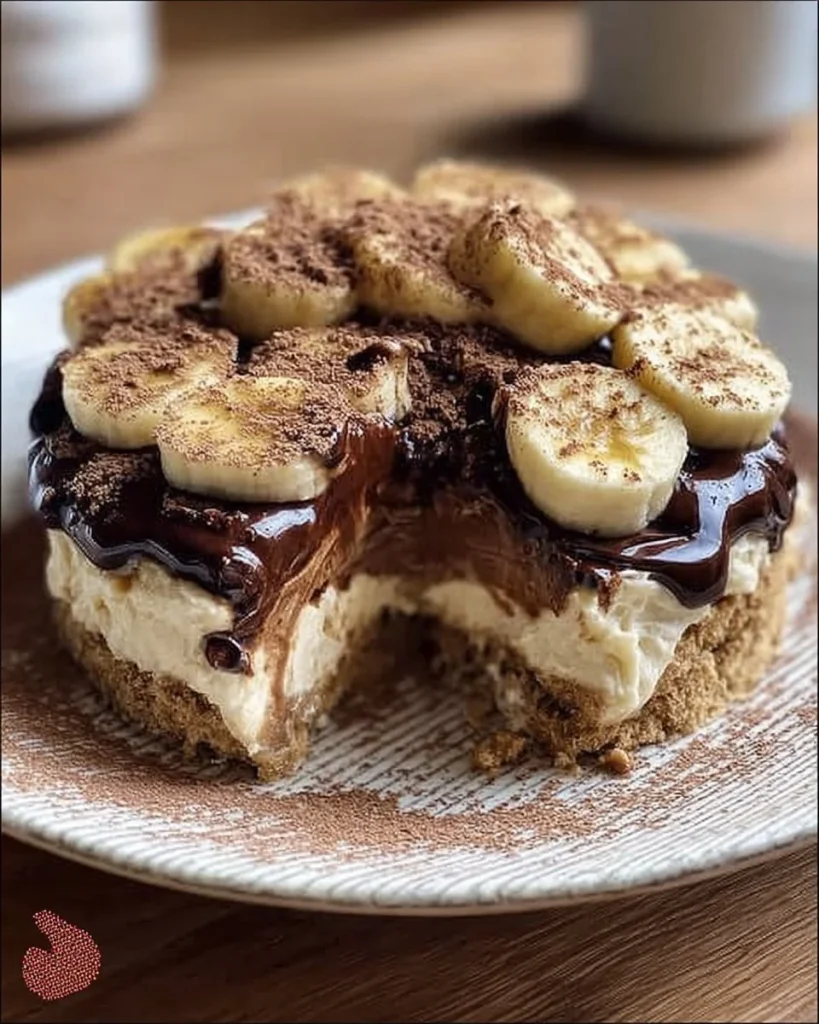 Köstlicher Bananen-Schoko-Traum ohne Backen mit frischen Bananen und Schokolade