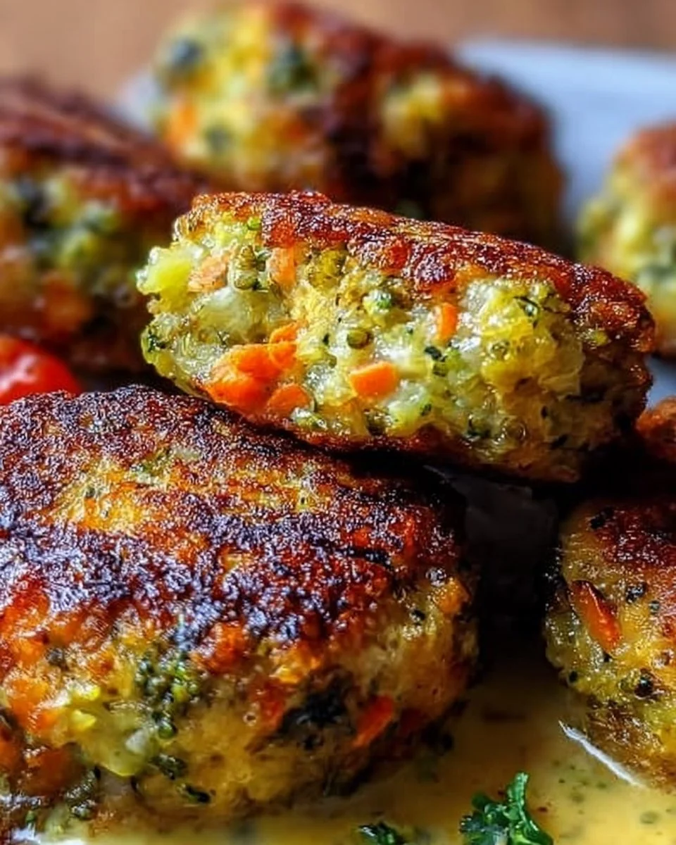 Gesunde Gemüsefrikadellen auf einem Teller, ideal für eine ausgewogene Ernährung.