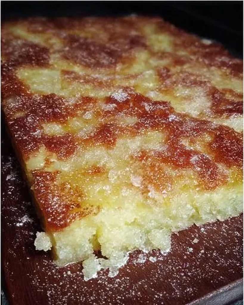 Omas Zuckerkuchen aus DDR-Zeiten auf einem rustikalen Holztisch