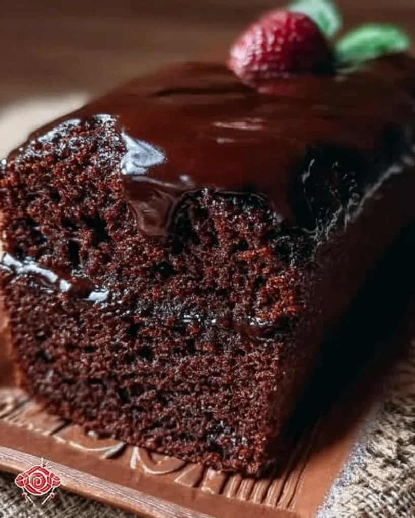Saftiger Schokoladenkuchen auf einem Teller