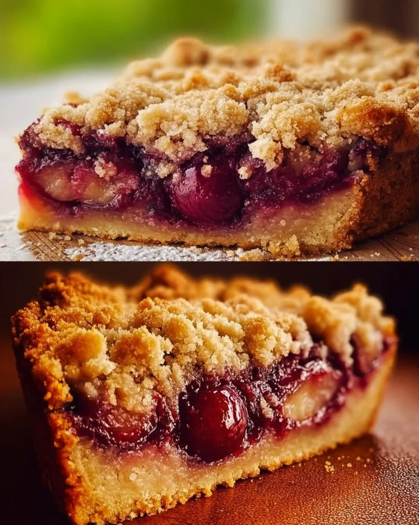 Zwetschgenkuchen mit Zimtstreuseln auf einem Kuchenteller