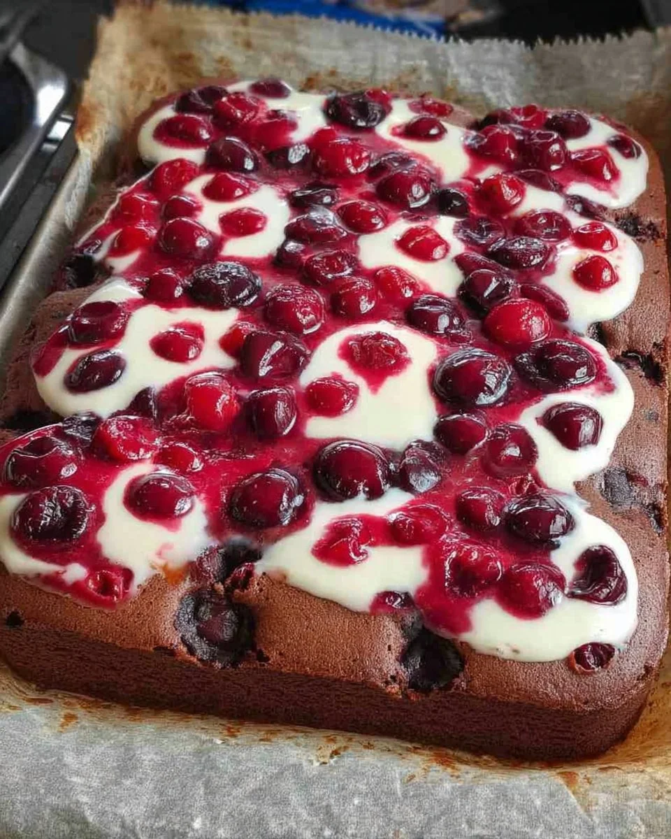 3 Minuten Kirschkuchen mit saftigen Kirschen und zartem Teig