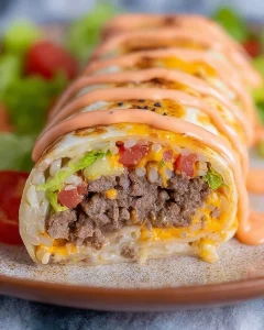 BIG MAC ROLLE mit einer großzügigen Portion Soße auf einem Teller