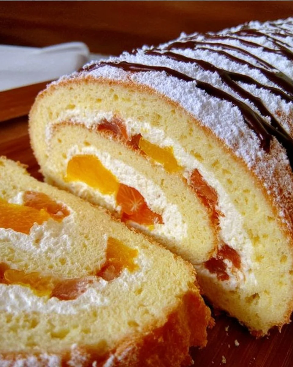 Perfekter Teig für Biskuitrollen auf einem Backblech bereit zum Backen