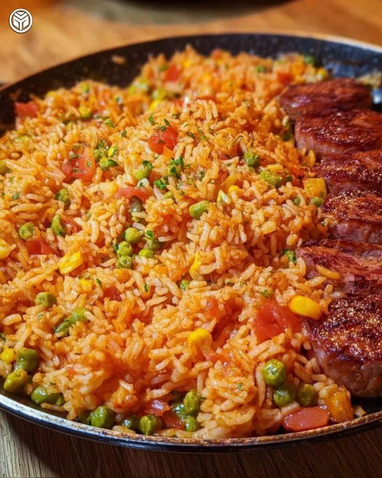 Selbstgemachter Djuvec Reis mit frischem Gemüse und Gewürzen