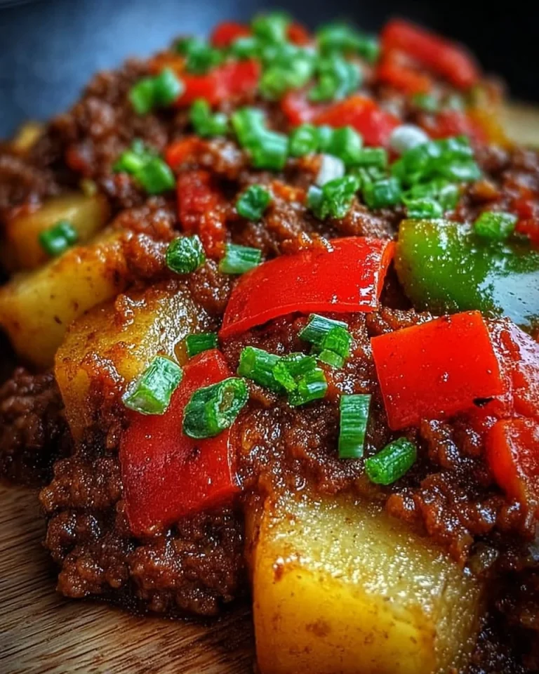Hackbraten-Pfanne mit Paprika - herzhaftes Rezept für die ganze Familie