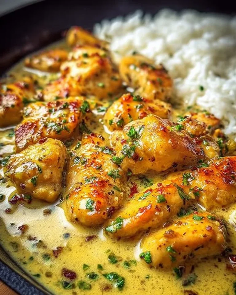 Hähnchenpfanne in Honigsenfsoße mit frischen Beilagen