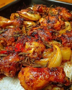 Leckere Hähnchenschenkel mal anders zubereitet auf einem Teller