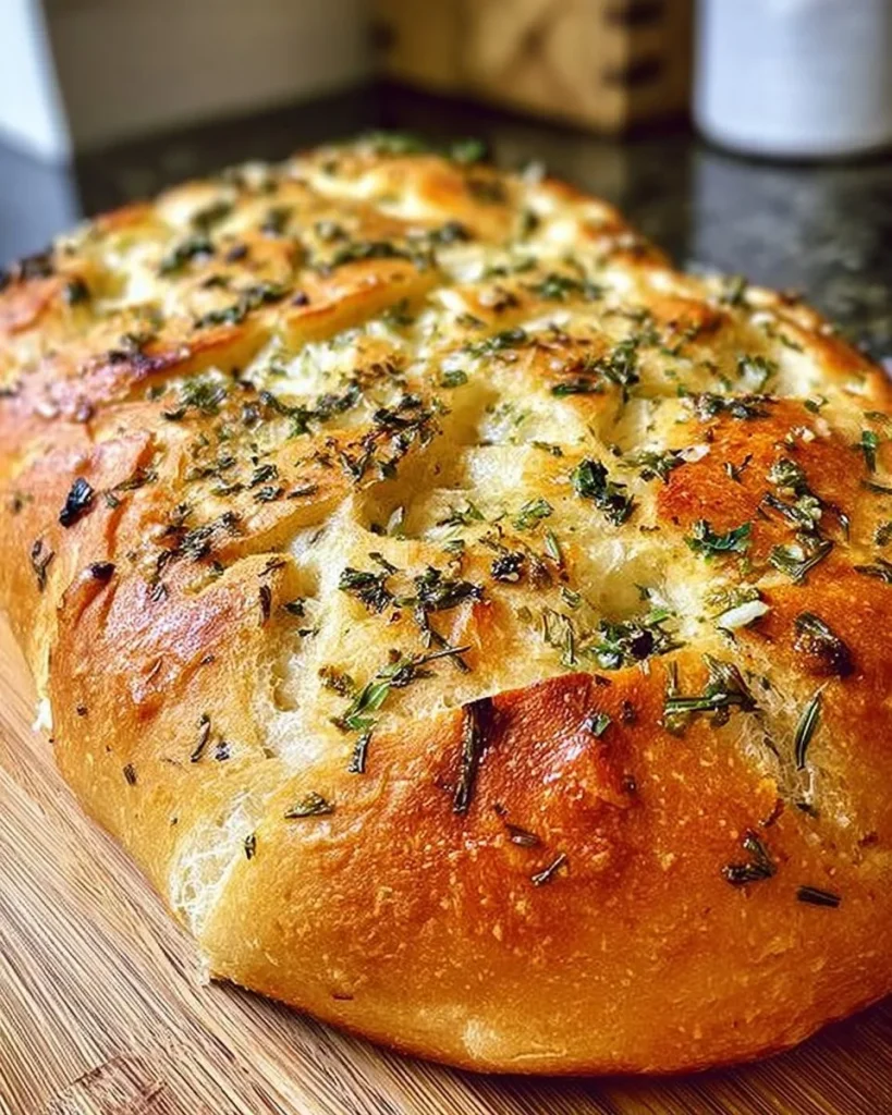 Leckeres Knoblauchbrot ohne Kneten, perfekt für jede Gelegenheit.