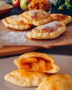 Leckere Quark Apfeltaschen mit frischen Äpfeln und Quarkfüllung