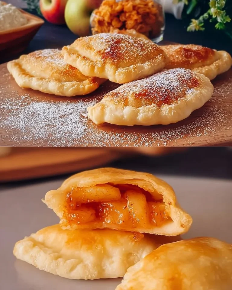 Leckere Quark Apfeltaschen mit frischen Äpfeln und Quarkfüllung