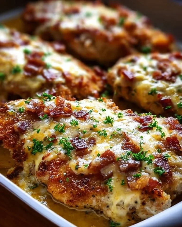 Überbackene Partyschnitzel aus dem Ofen auf einem Teller serviert.