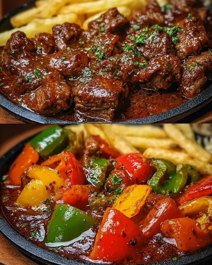 Bester Schaschliktopf nach Omas Rezept mit leckerem Grillfleisch und Gemüse