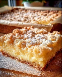 Vanillepudding-Streuselkuchen vom Blech mit knusprigem Streuselteig