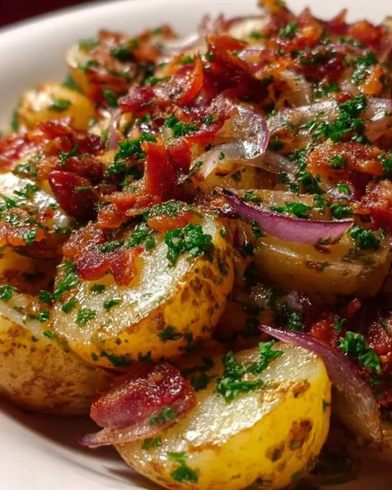 Schalen mit leckerem deutschen Kartoffelsalat auf einem Tisch serviert.