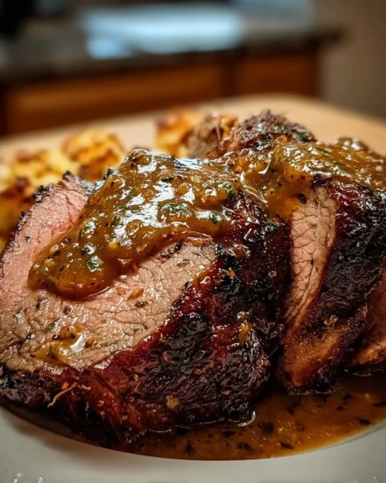 Zartgebratener Festtagsbraten auf einem festlich gedeckten Tisch