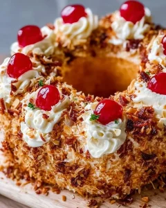 Frankfurter Kranz, eine prachtvolle Torte mit Buttercreme und Nüssen.