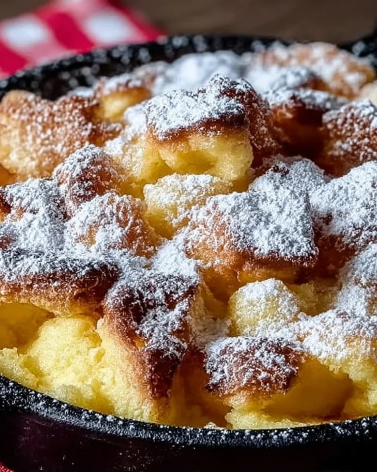 Leckerer Kaiserschmarrn aus der Heißluftfritteuse serviert in einer Schüssel