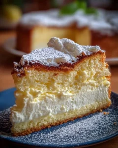 Käsesahnetorte mit frischer Sahne und Käse in einer schönen Präsentation