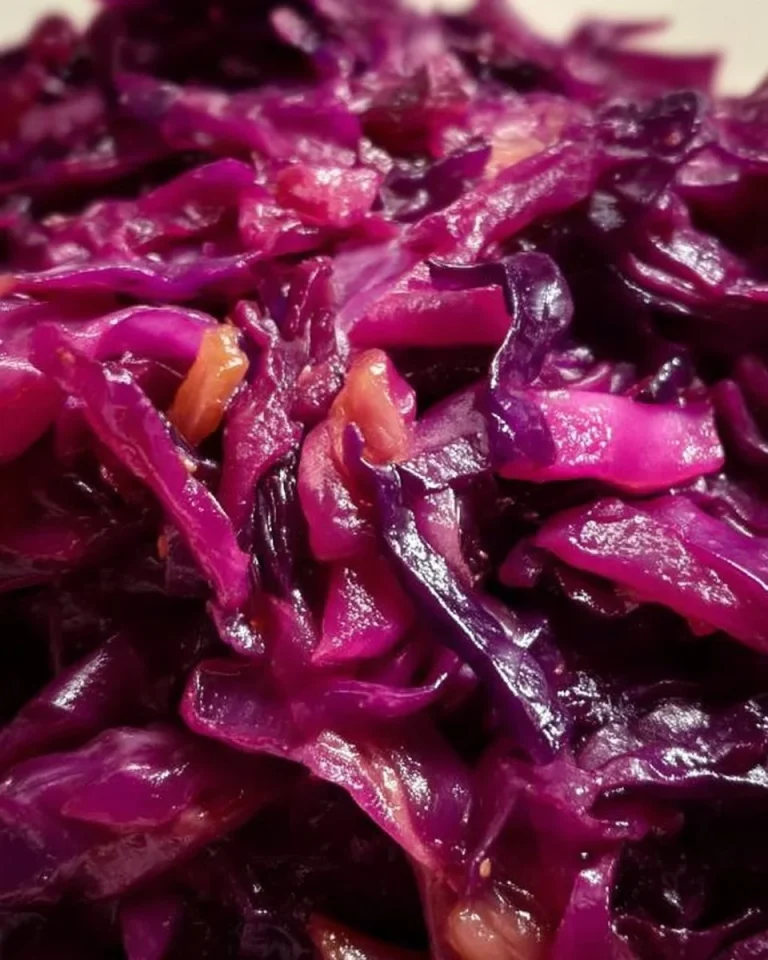 Schüssel mit klassischem Rotkohl, der traditionellen Beilage zur deutschen Küche
