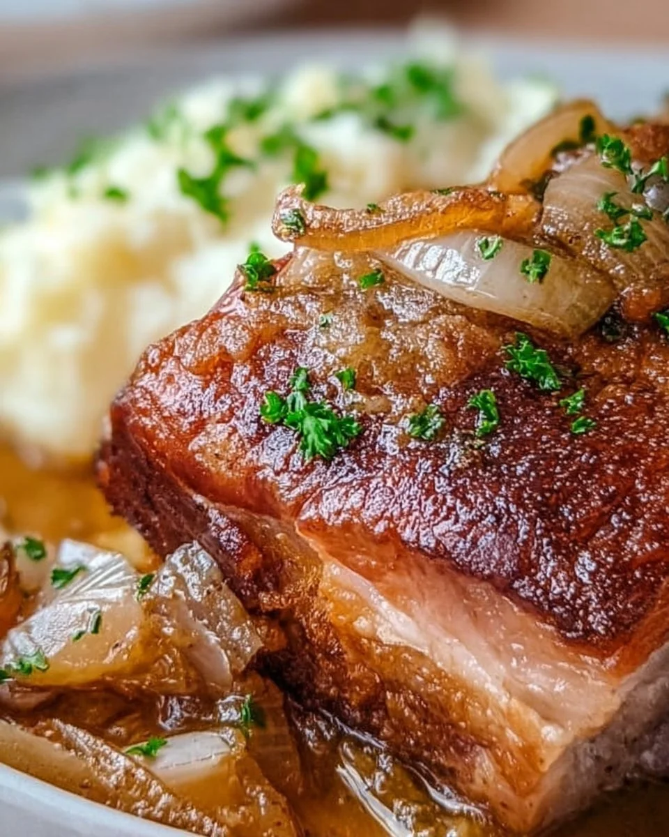 Traditionelles Gericht Eisbein (Schweinshaxe) mit Beilagen serviert