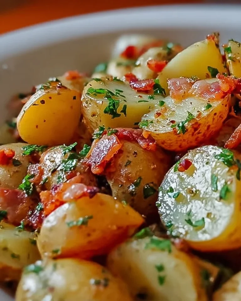Ein köstlicher deutscher Kartoffelsalat auf einem Teller