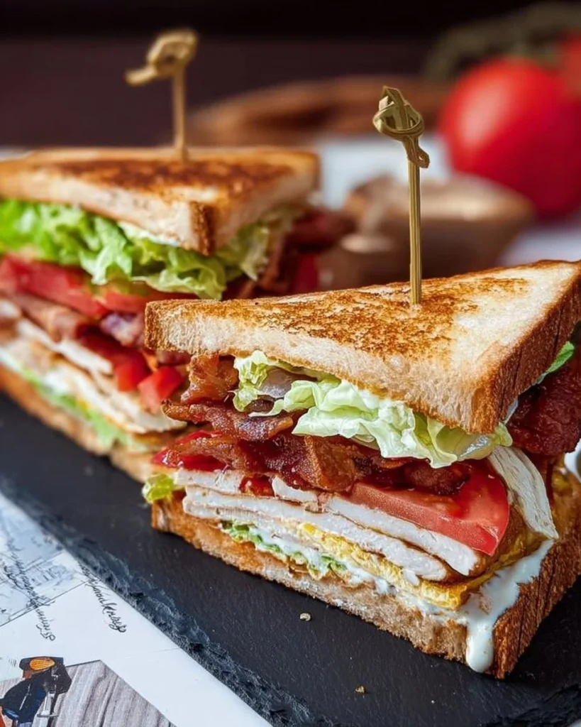 Leckeres New Yorker Club-Sandwich mit frischen Zutaten