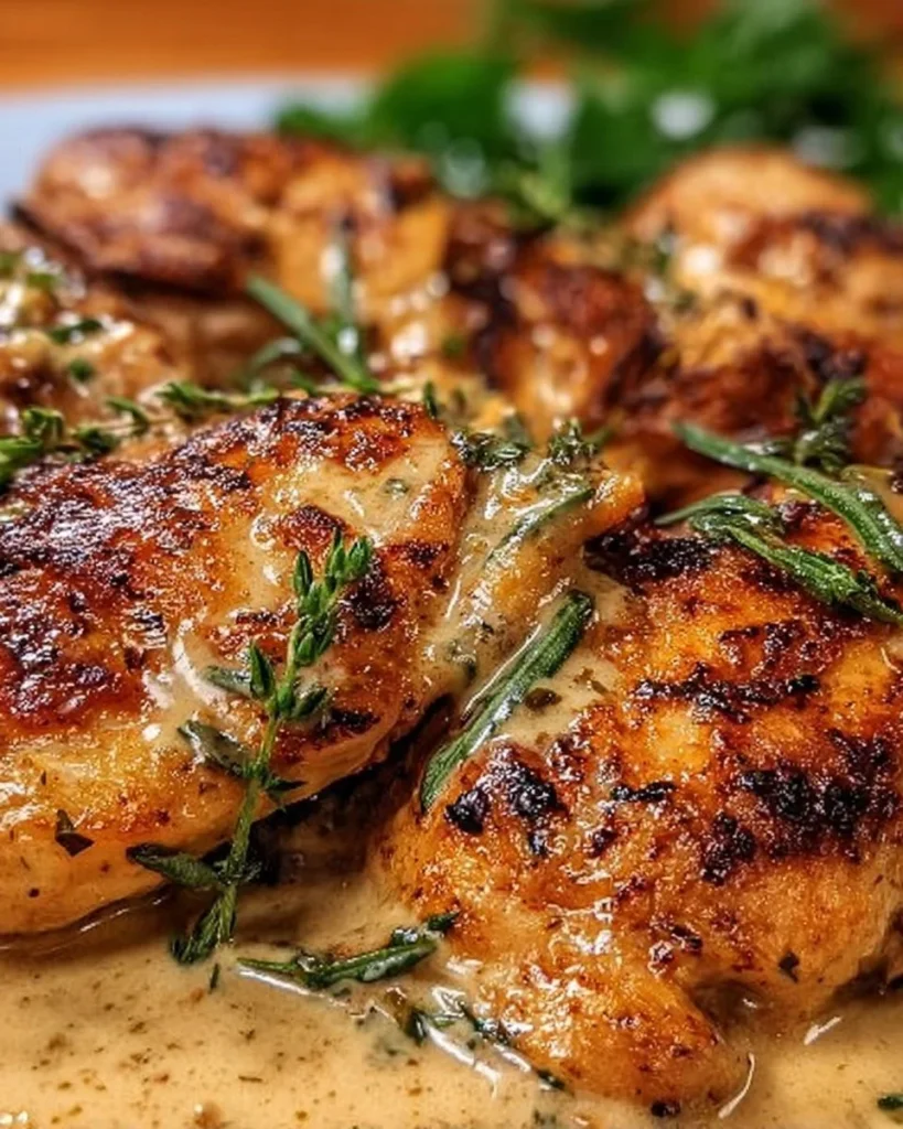 Schnelles Philadelphia-Hähnchen nach Omas Rezept, serviert auf einem Teller