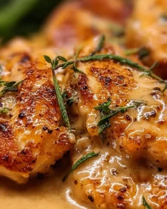 Schnelles Philadelphia-Hähnchen nach Omas Rezept auf einem Teller serviert.