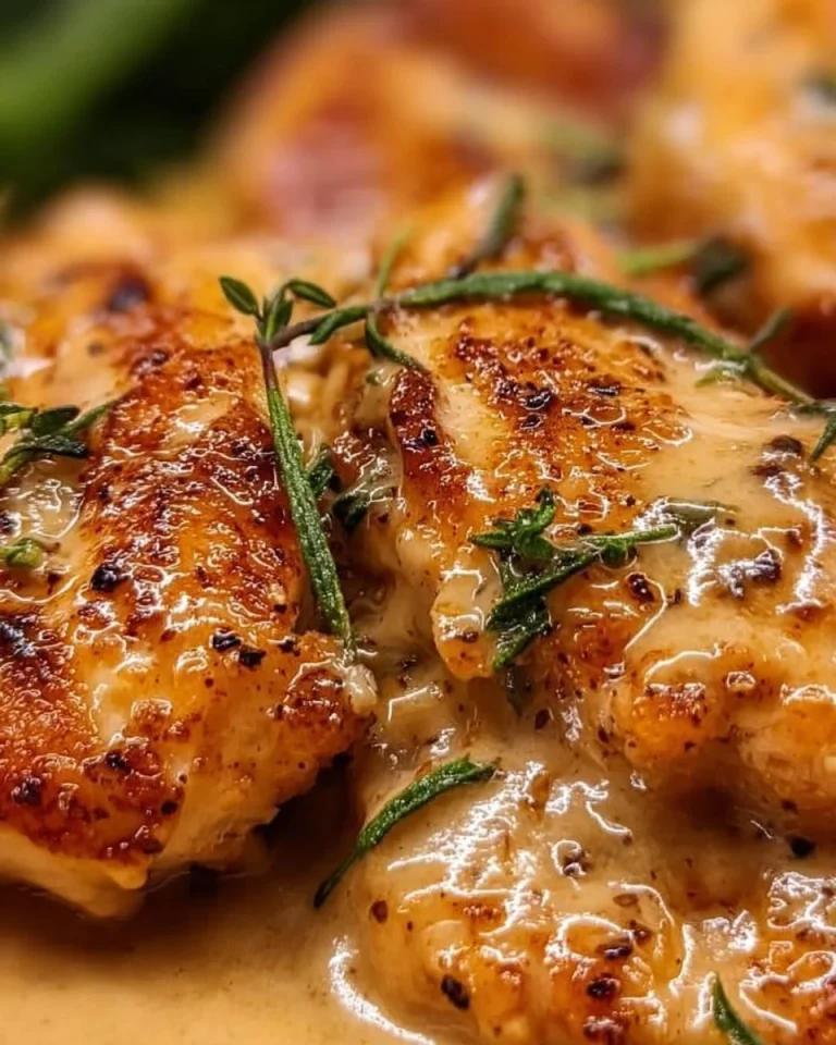 Schnelles Philadelphia-Hähnchen nach Omas Rezept auf einem Teller serviert.