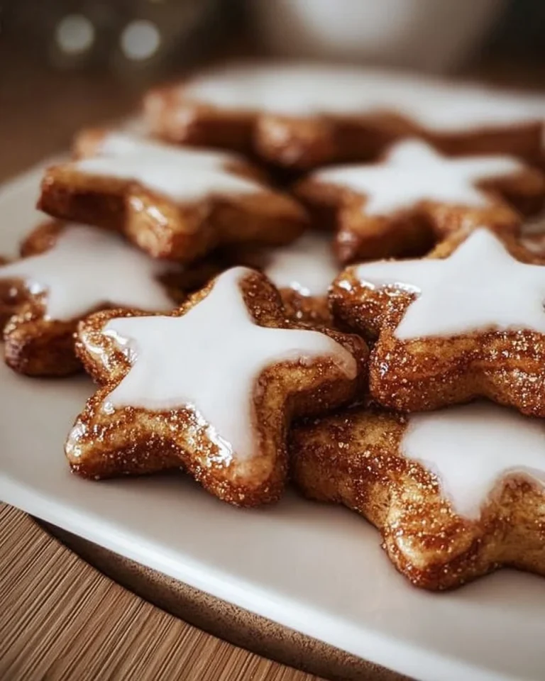 Traditionelle Zimtsterne Plätzchen für die Weihnachtszeit