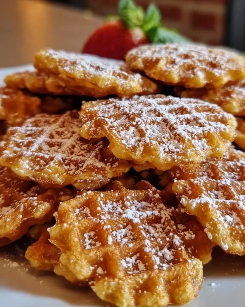 Leckere Zimtwaffeln auf einem Teller, perfekt für Zwischendurch.