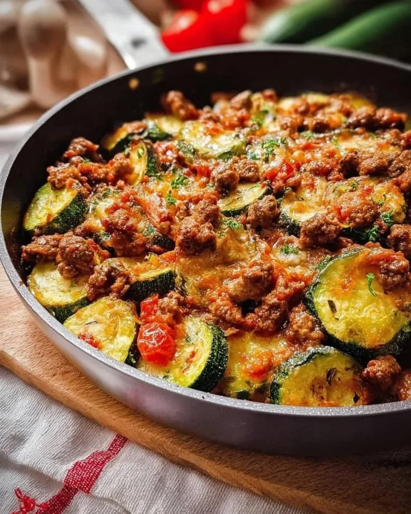 Zucchini Pfanne mit Hackfleisch – ein gesundes und schmackhaftes Gericht