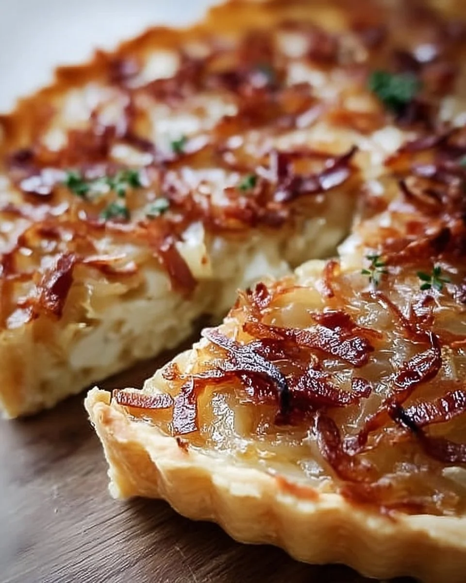Leckerer Zwiebelkuchen frisch gebacken