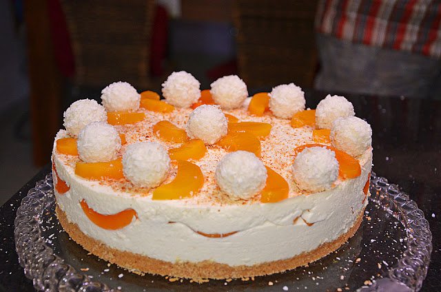 Pfirsich Raffaello leckere Torte