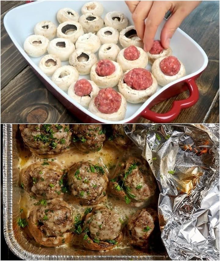 Gefüllte Champignons