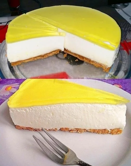 Zitronen Joghurt Torte mit frischen Zitronen und Joghurt-Geschmack