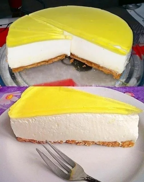 Leckere Zitronen Joghurt Torte mit frischer Zitrone und Joghurt-Geschmack